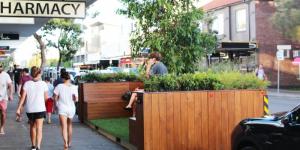 A pop up park in a parking space