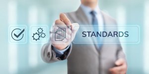 Depiction of man that clicks on 'standards'