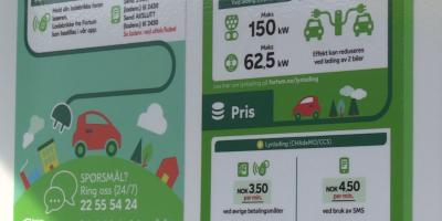 Information sign on E-mobility